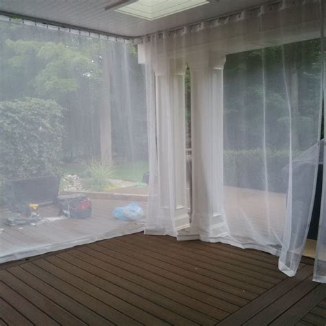 How To Screen A 3-sided Patio with Mosquito Curtains. . Mosquito curtains